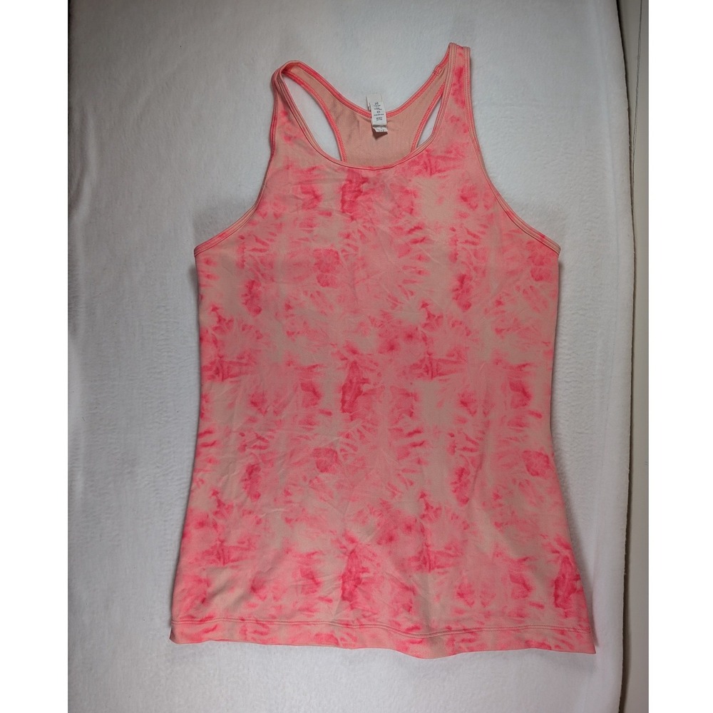 Under Armour Allseasongear Pink Tie Dye Racerback Tank Top Womens Medium Fitted